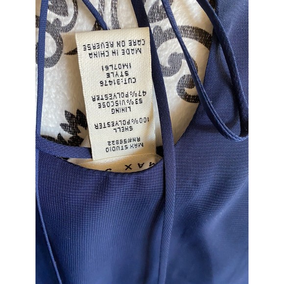 NWT Max Studio M dress navy blue size medium M Med sleeveless Mermaid Scales New - Picture 11 of 14